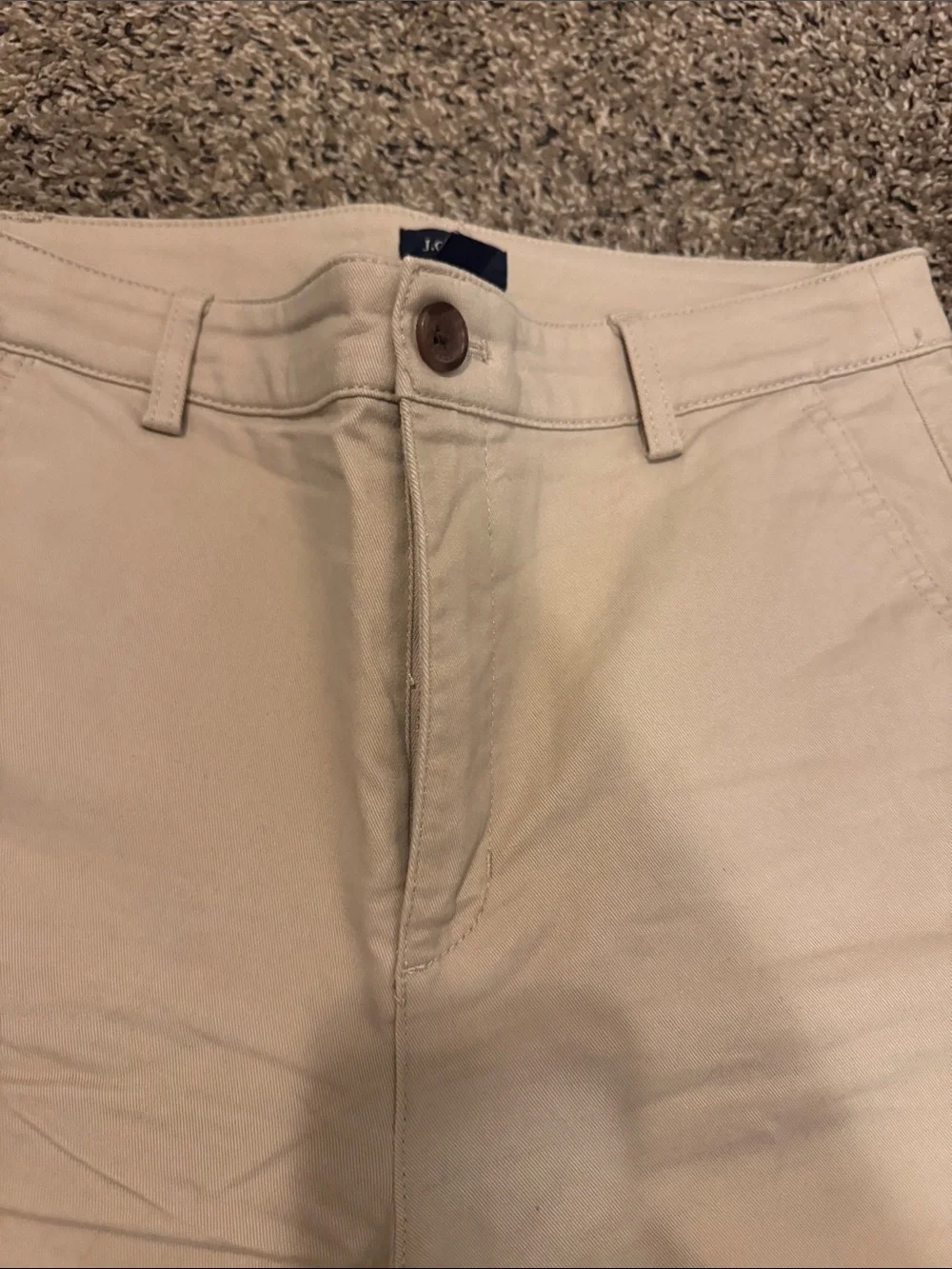 J. Crew Cream Straight-Leg Chinos